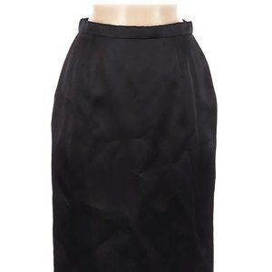 silk satin midi pencil skirt